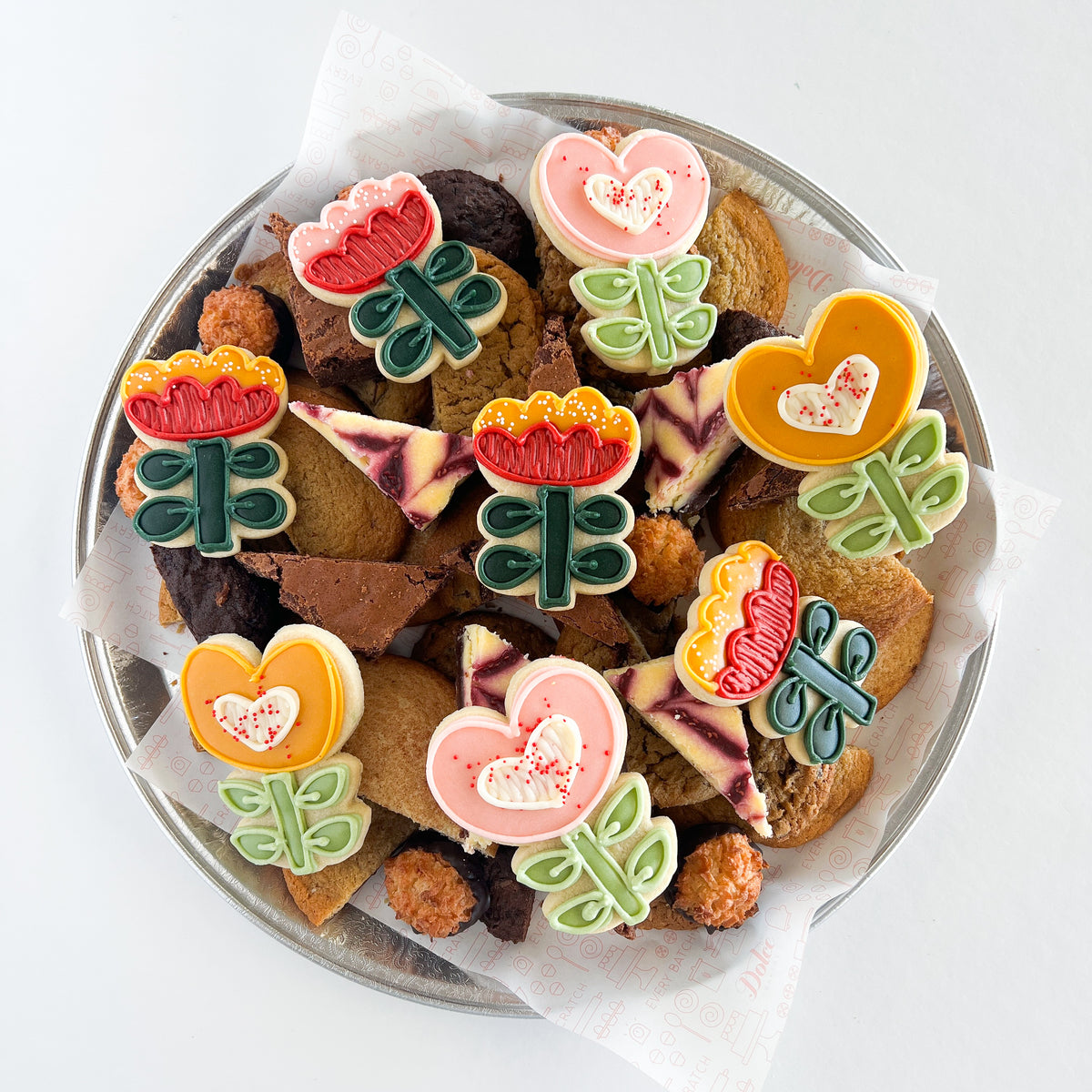 Funky Florals Cookie Platter