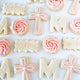 thumbnail for Blue or Pink Cross + Letter Sugar Cookie Set
