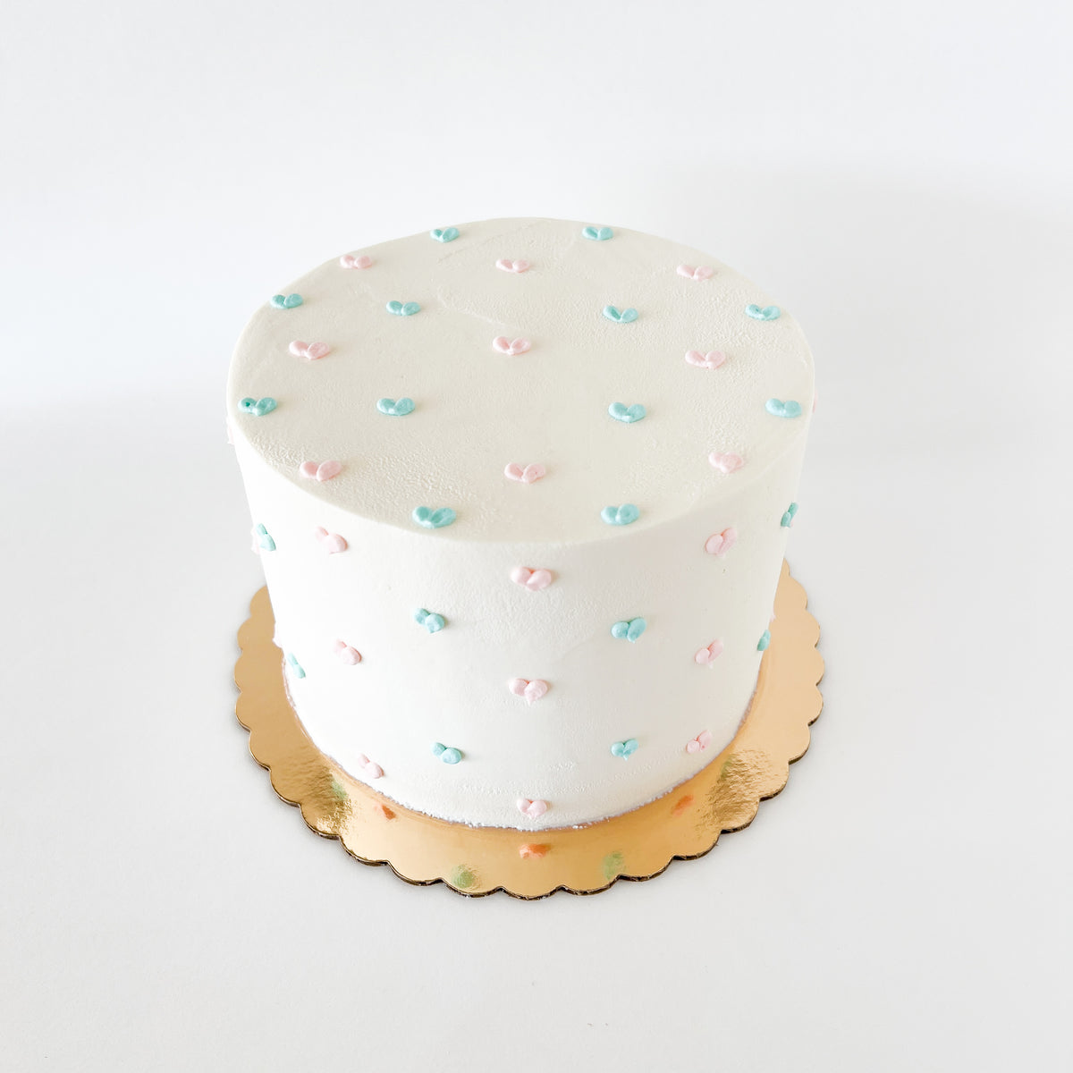 Heart Gender Reveal Cake