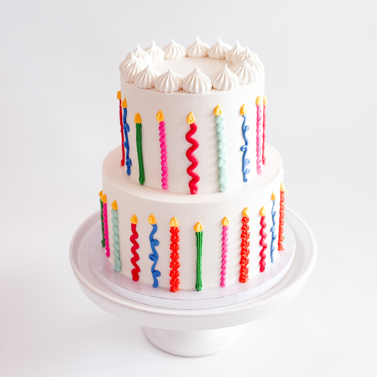 Two-Tier Birthday Candle Cake