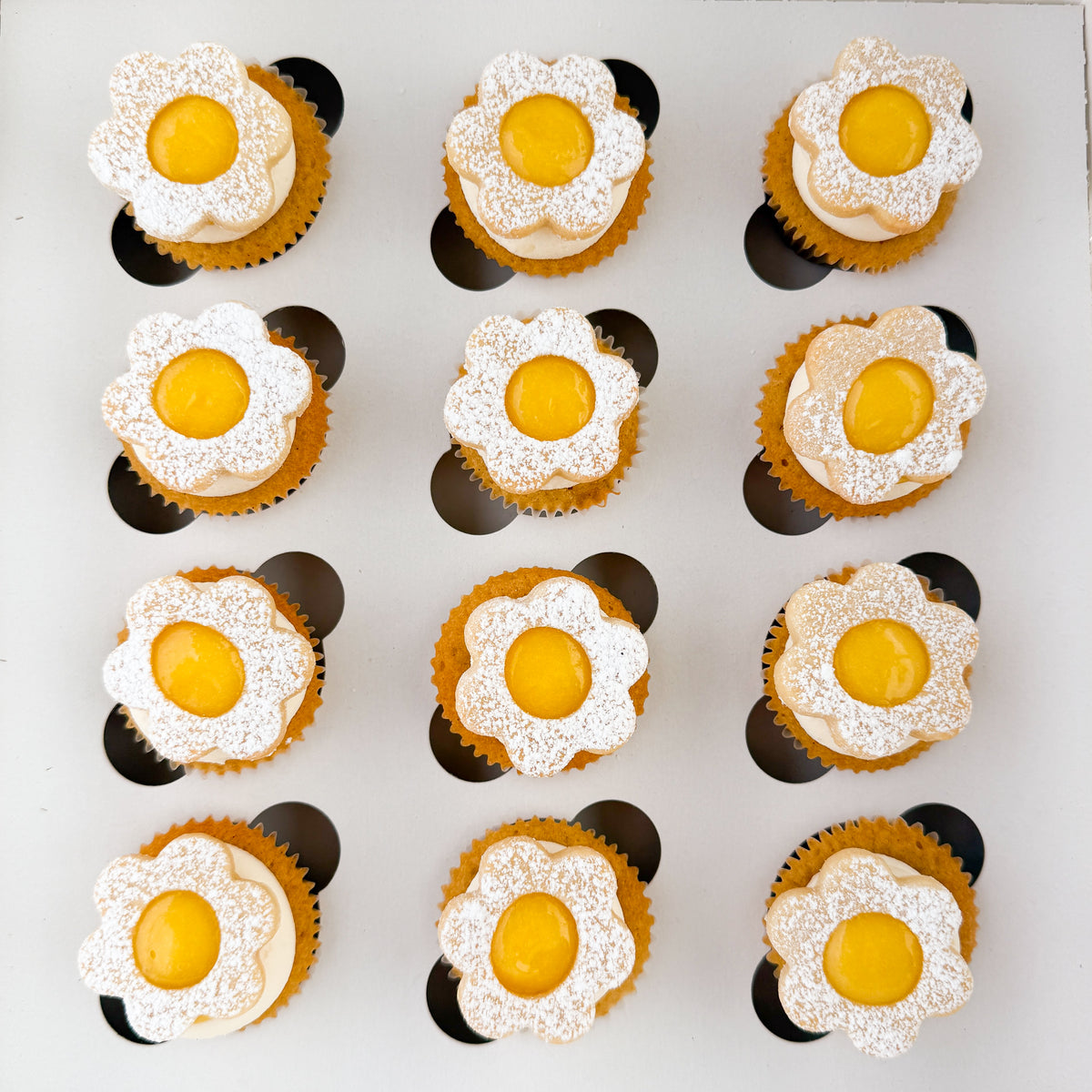 Mini Daisy Cupcakes