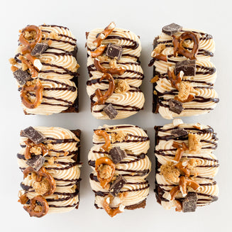 Peanut Butter Chocolate Pretzel Brownies