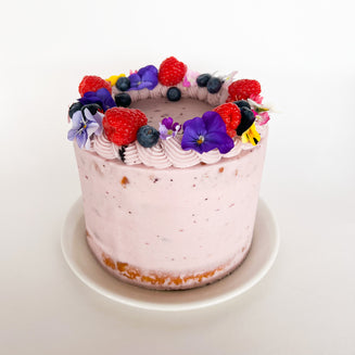 Floral Lemon Blueberry Cake