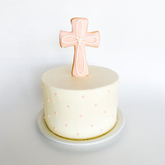 Blue or Pink Cross Cake