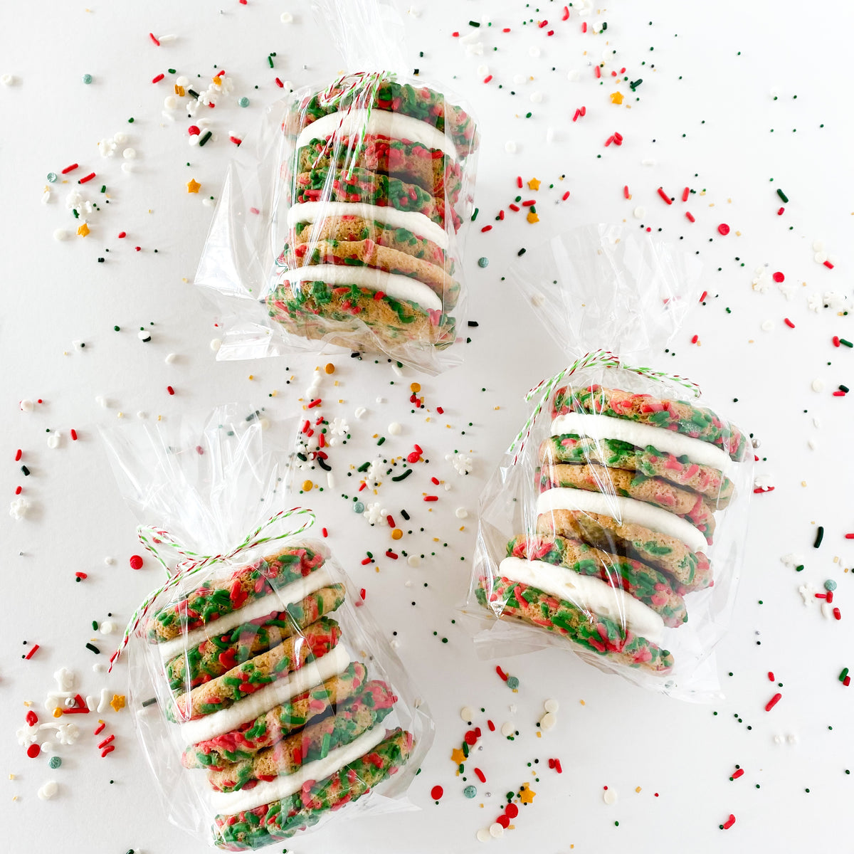 Festive Confetti Cookie Sandwiches